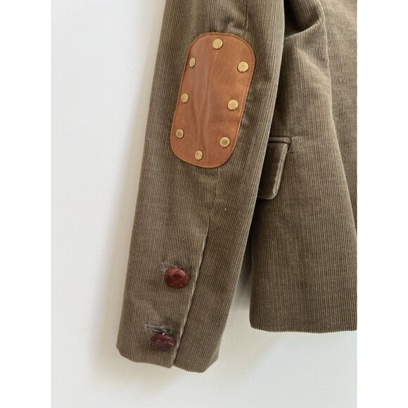 Lauren Moffatt Corduroy Elbow Patch Blazer Jacket S Cotton Made in USA Western - Picture 10 of 13